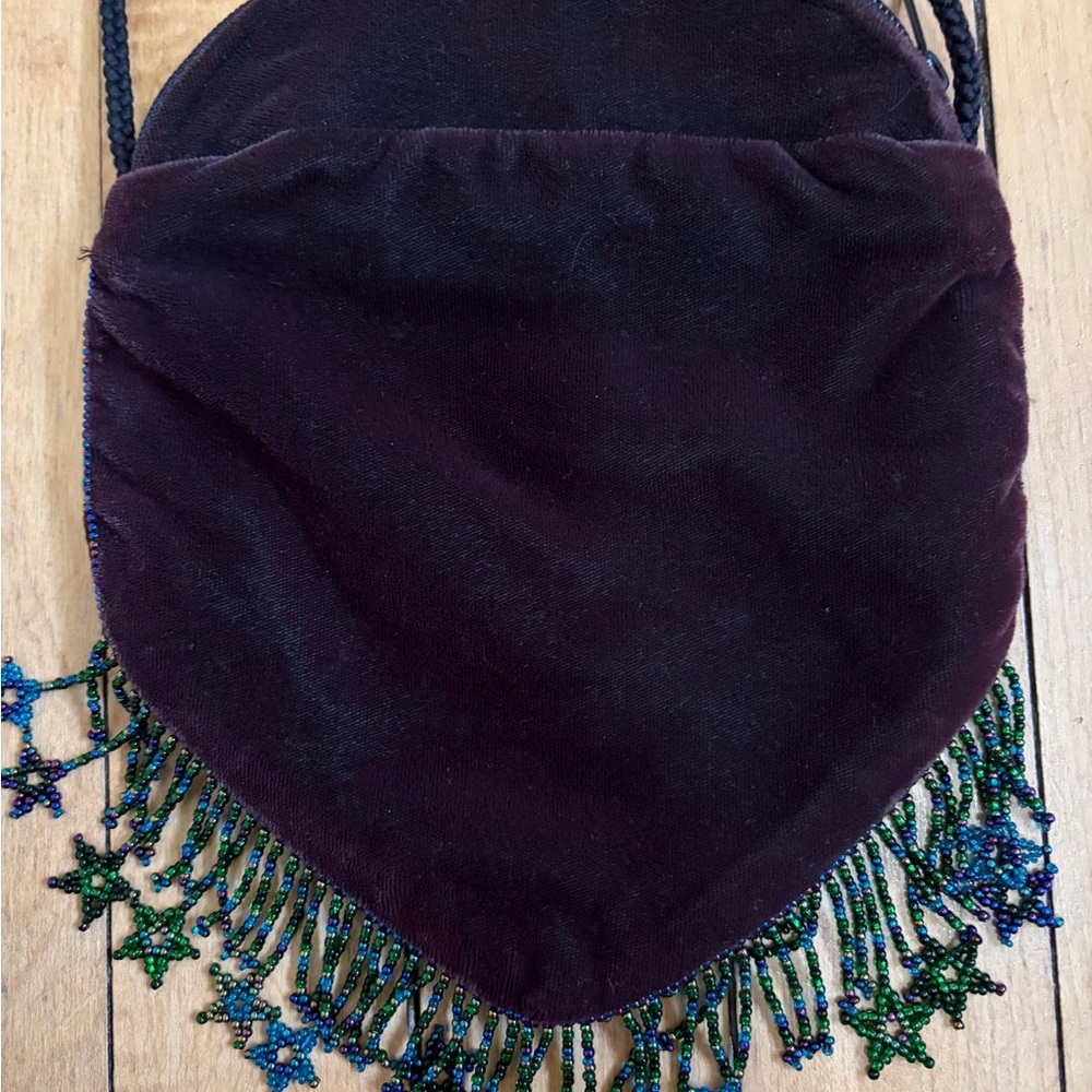 Vintage Velvet Beaded Purse - Picture 2 of 3